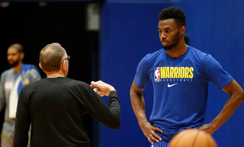 Andrew Wiggins' jumper looks smooth on Warriors' first day of minicamp