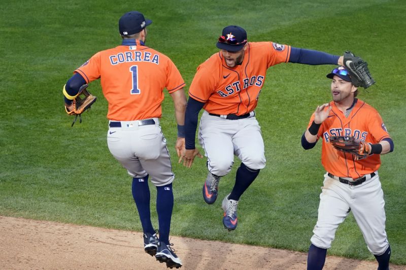 Astros after beating Minnesota in the first game