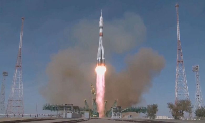 The crew of the Soyuz MS-17 set off on a "high-speed" orbiting trip to a space station