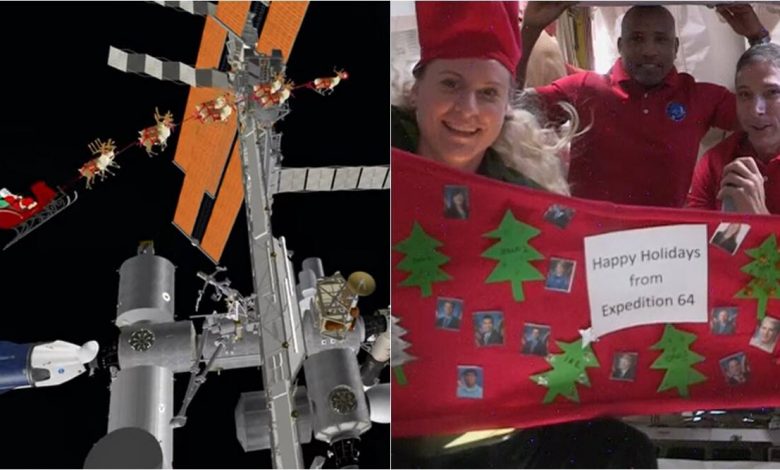 christmas, christmas 2020, christmas in space, international space station, christmas in iss, norad santa space station, astronauts celebrate christmas, viral news