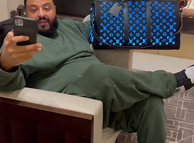 Colorful bag: DJ Khaled lights up Instagram on Tuesday with his new $ 26,000 Louis Vuitton color changing bag