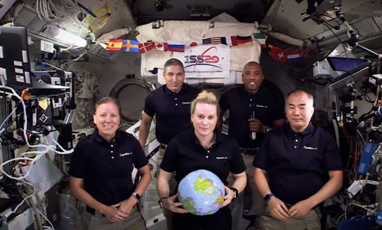 NASA's International Space Station crew flies into space for the New Year - with the tilt of zero gravity