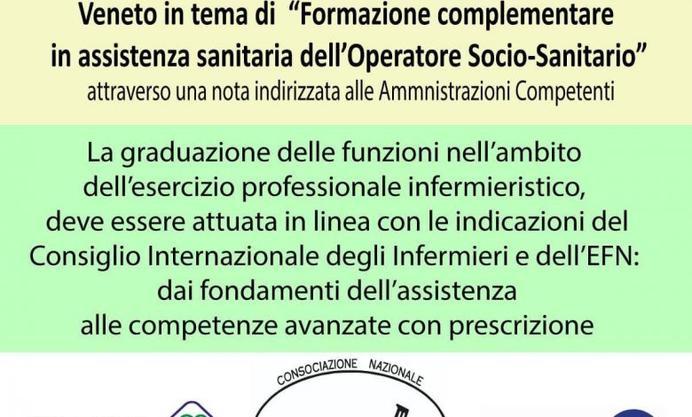 La CNAI chiede revoca della delibera Veneto “Formazione complementare in assistenza sanitaria dell’Operatore Socio-Sanitario”