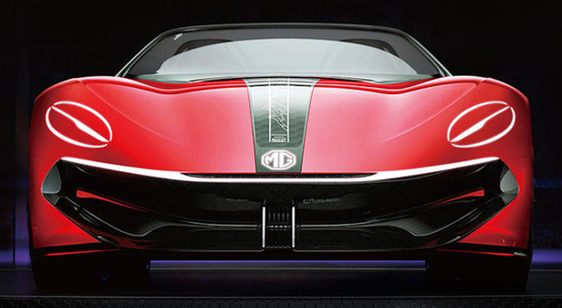 MG Cyberster, unveils a future roadster in Shanghai.  Inspired by historical models, it will have a 100% electric build