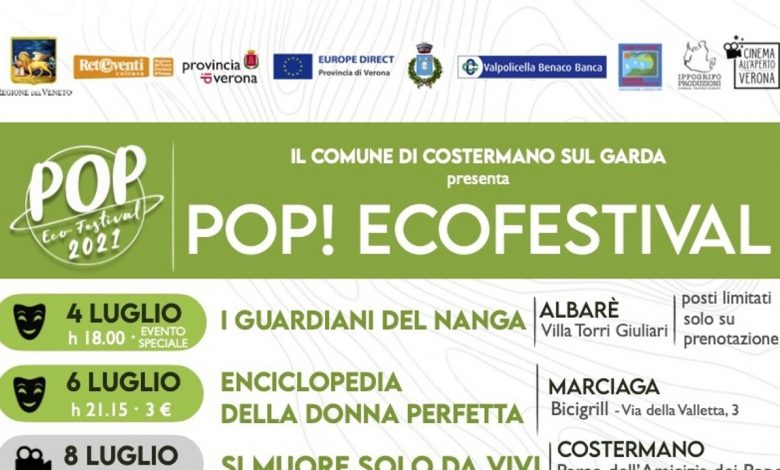 Pop Ecofestival in Costermano sul Garda between cinema and theater from 4 to 22 July 2021 Events in Verona