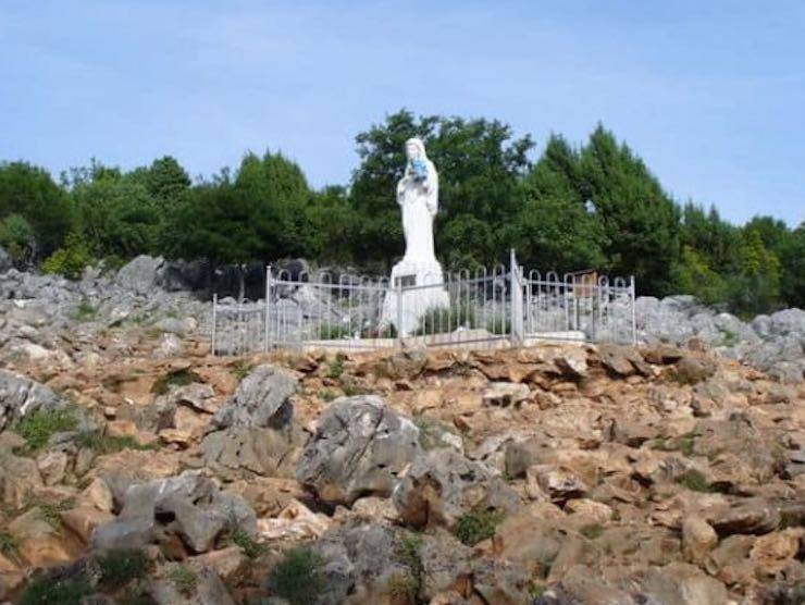 Statue of the Virgin on the Apparition Hill in Medjugorje
