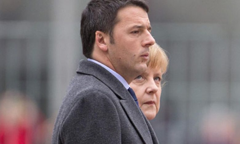 Merkel was born into the race for leadership.  Renzi hopes to maneuver Draghi