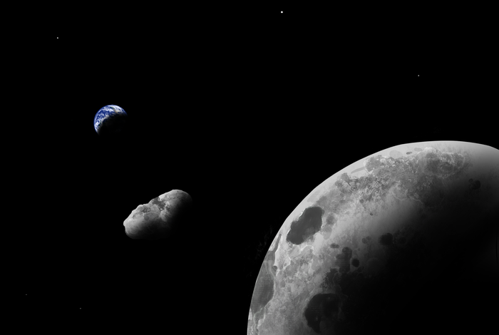 Near Earth, missing part of the moon - space and astronomy