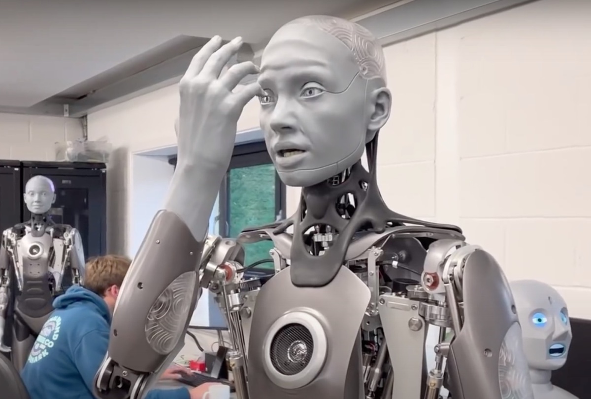 Ameca and Mesmer robots have human facial expressions