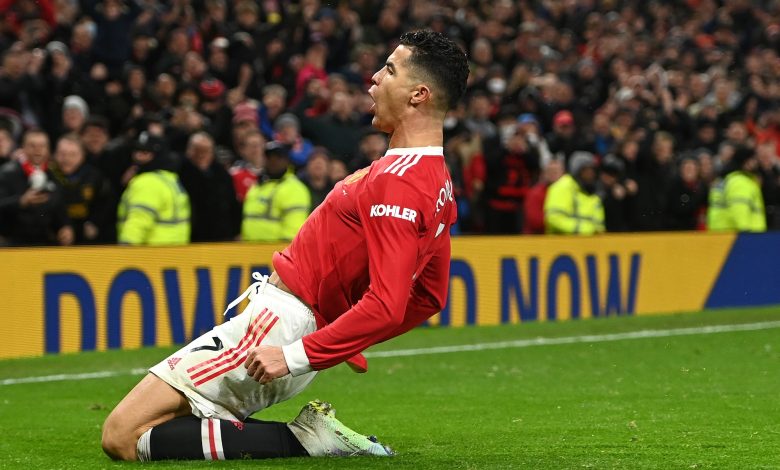 Premier, Ronaldo's first goal in 2022. United beat Brighton