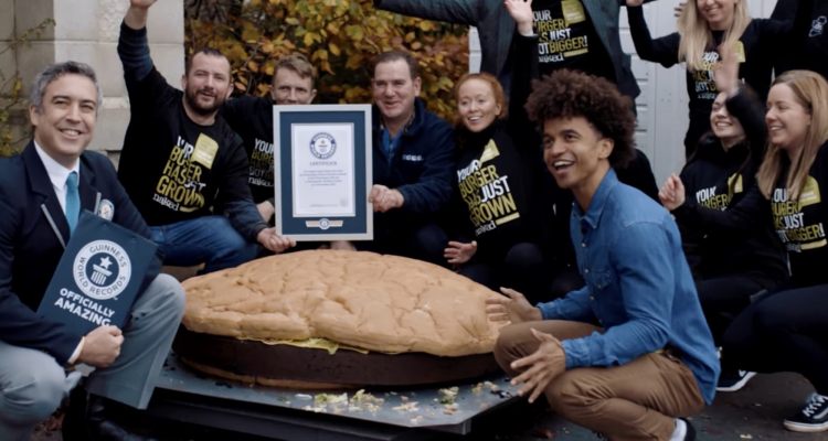 The United Kingdom, the world's largest vegetarian burger, weighs 160 kg