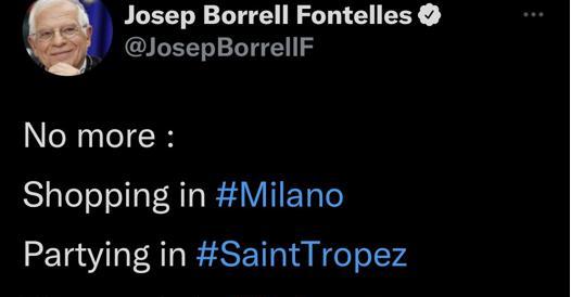 Borrell's (deleted) tweet after sanctions against Russia - Corriere.it