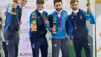 Photo of Italian Foil players on the podium in Cairo – OA Sport