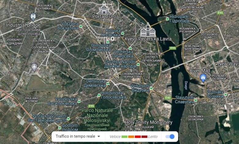 Ukraine, Google Maps removes real-time traffic information to impede Russian military operations