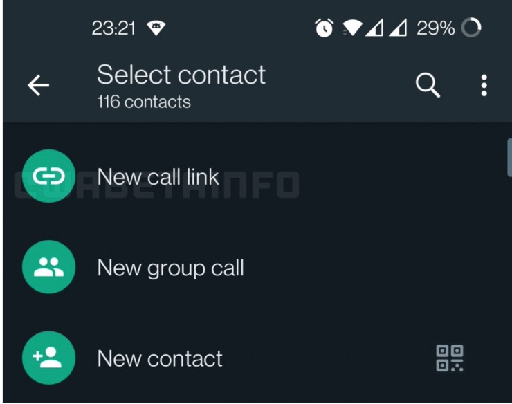 WhatsApp contact link (WaBetainfo)