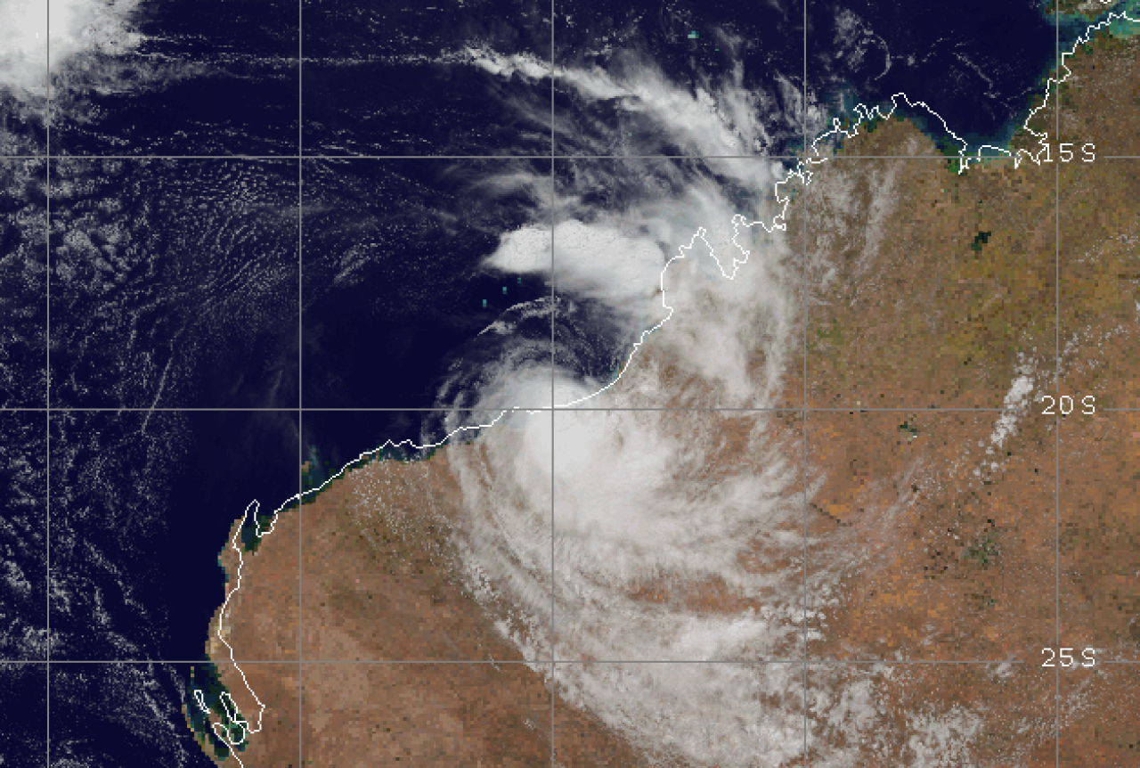 Photo of Weather report.  Western Australia, blue alert for the arrival of Tropical Storm Anika «3B Meteo