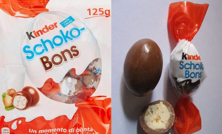 Salmonella danger eggs, Ferrero Kinder Schoko-Bons produced in Belgium gather throughout Italy