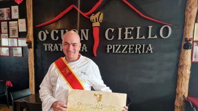 Photo of Chef Enzo Fiore for the prestigious ensemble of Disciples d’Escoffier
