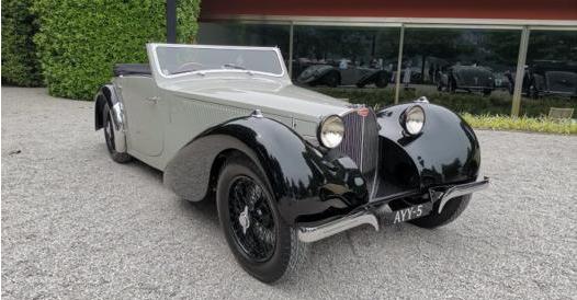 Concorso d'Eleganza Villa d'Este won a Bugatti 57 S from 1937, inspired by Art Déco- Corriere.it