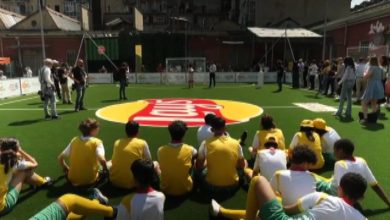 Photo of video.  A football field for a more inclusive future thanks to PepsiCo