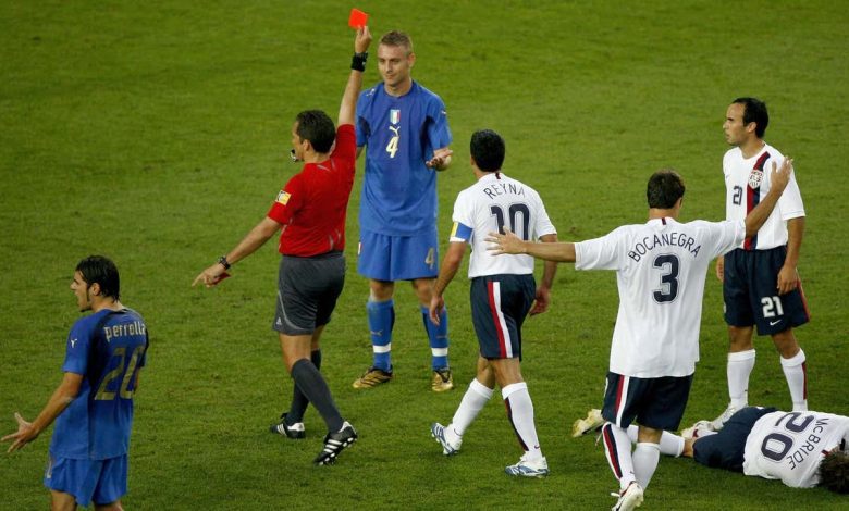 From the elbow to McBride to the penalty kick in the final: De Rossi at the 2006 World Cup