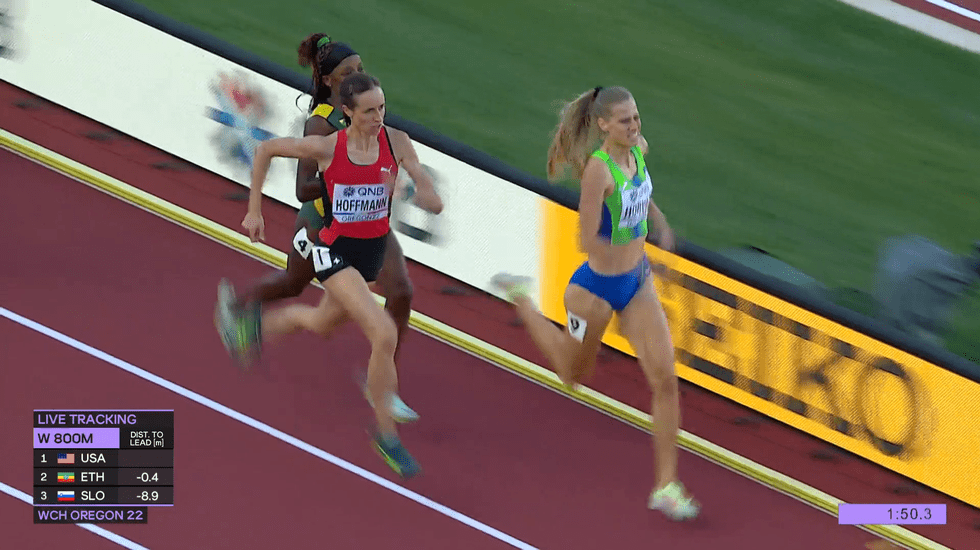 World Championships, 800m D semi-finals with Laure Hoffmann (23.07.2022)