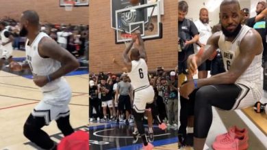 Photo of LeBron James bids in the Drew League: 42 points and a quick win.  video