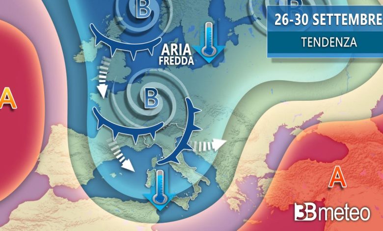 Arctic cold next week towards the Mediterranean.  Other thunderstorms, storms and snow returning at medium altitudes «3B Meteo