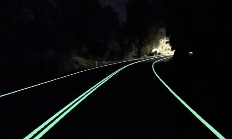 Motorways glow in the dark, and Australia is experimenting with fluorescent paint for the lines