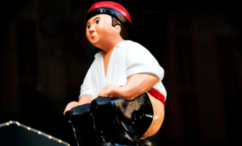 Because in Catalonia the most beloved statue in the crib is the defecation shepherd
